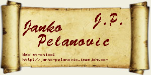 Janko Pelanović vizit kartica
